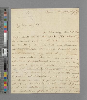 Thomas Babington. Letter to Zachary Macaulay