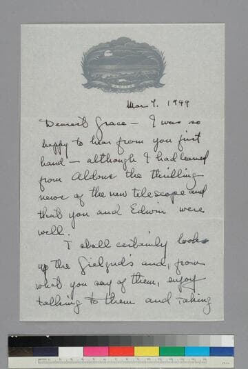 Writer Anita Loos writes to GBH