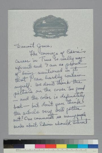 Writer Anita Loos writes to GBH