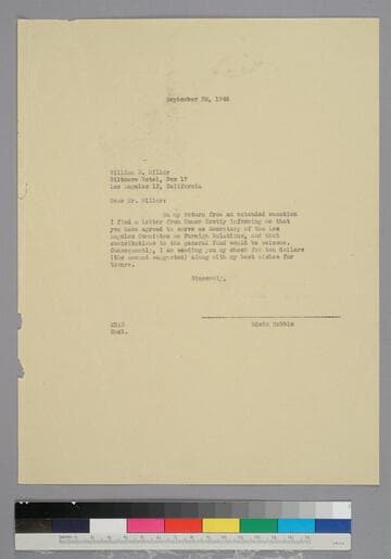 EPH writes to William Miller