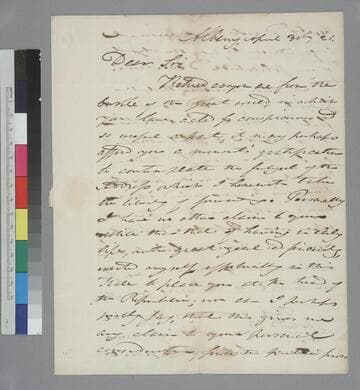 Solomon Southwick, Albany, letter to Thomas Jefferson, Monticello