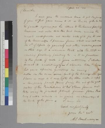 Arthur S. Brockenbrough letter to Thomas Jefferson, Monticello