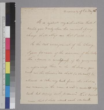 John V. Kean, University of Virginia, letter to Thomas Jefferson