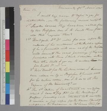 Arthur S. Brockenbrough, University of Virginia, letter to Thomas Jefferson