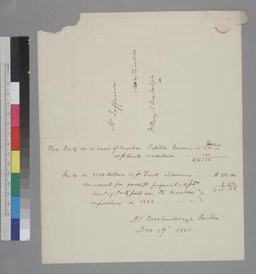 Arthur S. Brockenbrough letter to Thomas Jefferson, Monticello