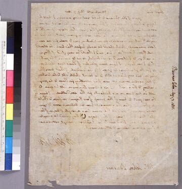 Thomas Jefferson, Monticello, letter to John Barnes