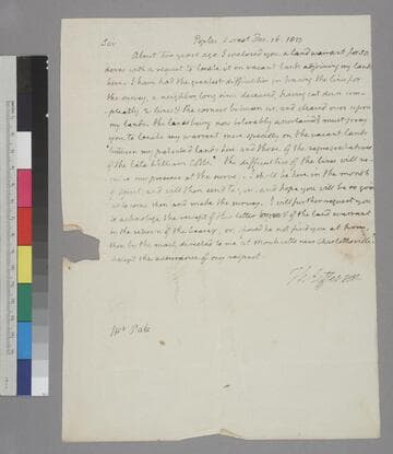 Thomas Jefferson, Poplar Forest, letter to Matthew Pate