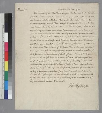 Thomas Jefferson, Monticello, letter to John Smith, Washington, D.C