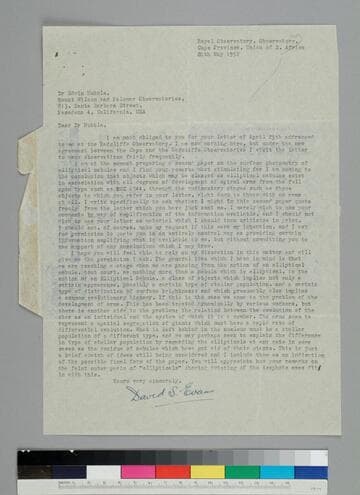 Astronomer David Evans writes to EPH regarding elliptical nebula