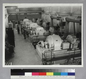 Equipment, machinery, and men working with the supersonic wind tunnel, U.S. Army Ballistic Laboratory