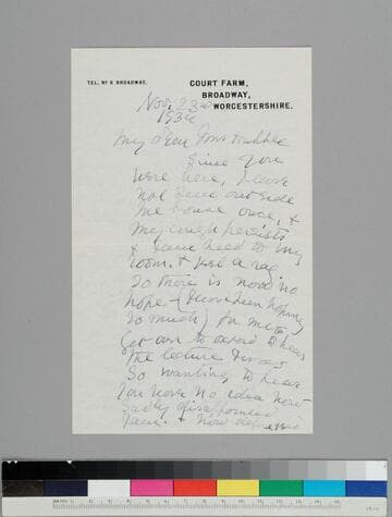 Mary De Navarro writes to GBH