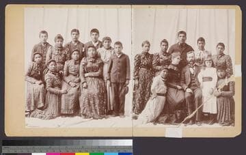 Perris Industrial School students with Supt. Savage and family