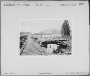 Big Creek, Shaver Lake Dam - Dismantling Shaver Railroad