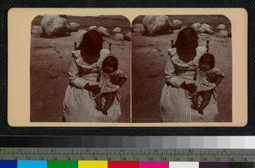 Cahuilla woman and baby, Cahuilla Reservation