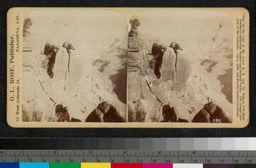 Grand Central Divide looking East - view taken 2,000 feet below upper wall of Grand Canyon, via Ash Fork, Arizona