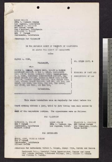 Findings of Fact and Conclusions of Law in Ming v. Horgan