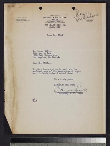 Letter and Memorandum