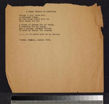 A Negro Speaks on Ambition poem