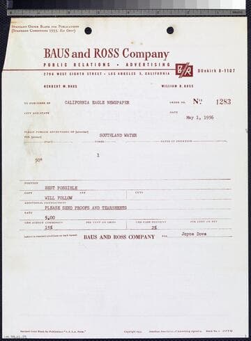1956 invoices