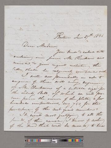 Chapman, Maria Weston. Letter to Catherine (Buck) Clarkson