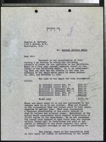 Special Edition of Eagle, Correspondence with Democratic National Committee