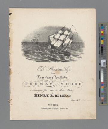 The phantom ship : from legendary ballads by Thomas Moore / arranged for one or three voices by Henry R. Bishop