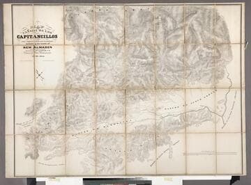 Map of the Cañadas de los Capitancillos and adjacent hills and mountains including the lands of New Almaden / surveyed by Wm. J. Lewis C.E drawn by Vitus Wackenreuder