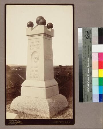 Monument honoring the 2nd Maine Artillery, Battery B, 1st Brigade, 2nd Division, 1st Corps