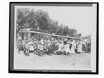 First Pacific Electric train to Santa Monica