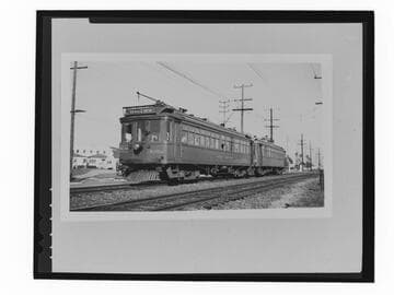 Pacific Electric car on the Venice short line, California