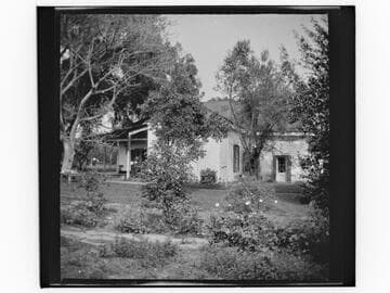 Unidentified house with rose garden