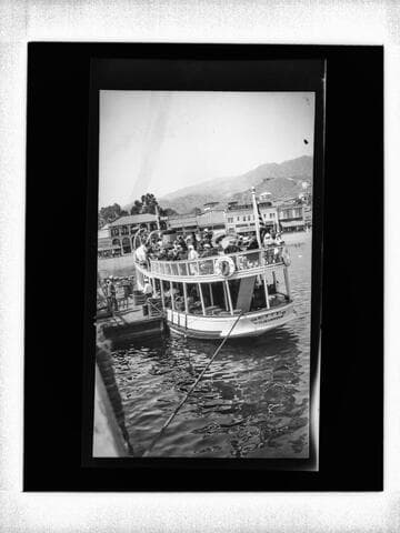 Boat "Betty-O, Wilmington" in Avalon Bay, Catalina Island