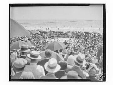 Boxing at circus, Deauville Club in Santa Monica