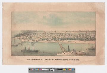 Encampment of U. St. troops at Newport News, Va. 1861 & 1862