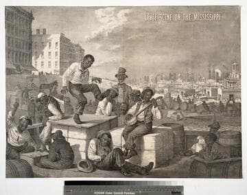 Levee scene on the Mississippi