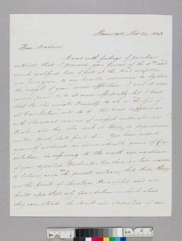 Cooper, Edward, 1770-1835. Letter to Julia Twisleton Leigh, 1771-1843