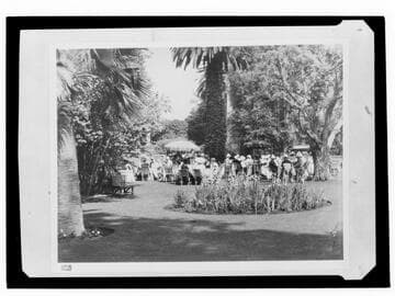 Event on the grounds of the Miramar Hotel, Santa Monica