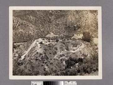 Aerial view of Rindge Castle, Malibu