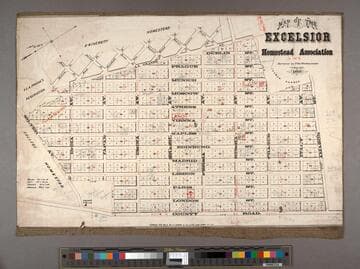 Map of the Excelsior Homestead Association / surveyed by Vitus Wackenreuder