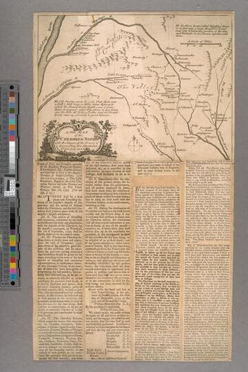 A new map of the Cherokee Nation with the names of the towns & rivers