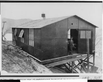 These "portable" metal bunkhouses used at Camp 37 must be ranked as one of the less successful innovations on the Big Creek Project
