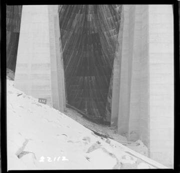 Big Creek, Florence Lake Dam - View of Intrados Arch #54