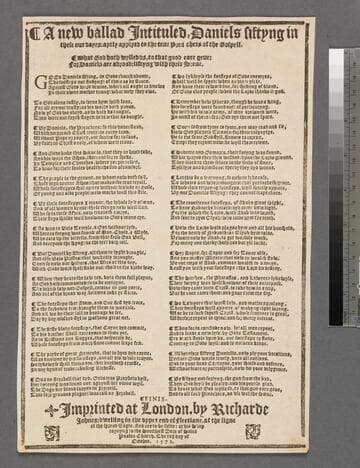 A new ballad intituled, Daniels siftyng in these our dayes: aptly applyed to the true preachers of the Gospell. What God hath wylled vs, to that good eare geue: for Daniels are abroad: siftyng with their seeue