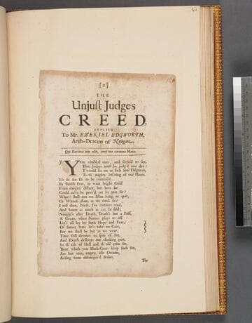 The unjust judge's creed, replied to Mr. Ezekiel Edgworth, Arch-Deacon of Newgate