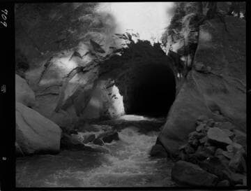 Big Creek - Mammoth Pool - General view of diversion tunnel outlet portal
