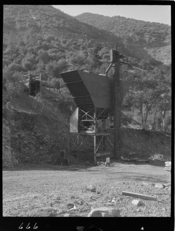 Big Creek - Mammoth Pool - Batch plant at powerhouse area partially erected