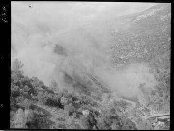 Big Creek - Mammoth Pool - Blasting along penstock line