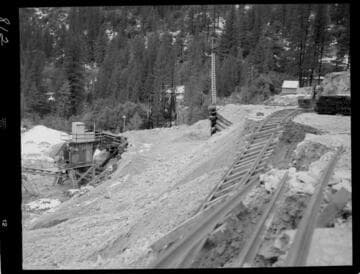 Big Creek - Mammoth Pool - Track washed out at Shakeflat
