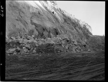 Big Creek - Mammoth Pool - Excavation on west abutment of damsite