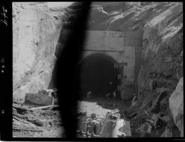 Big Creek - Mammoth Pool - General view of diversion tunnel intake portal concrete